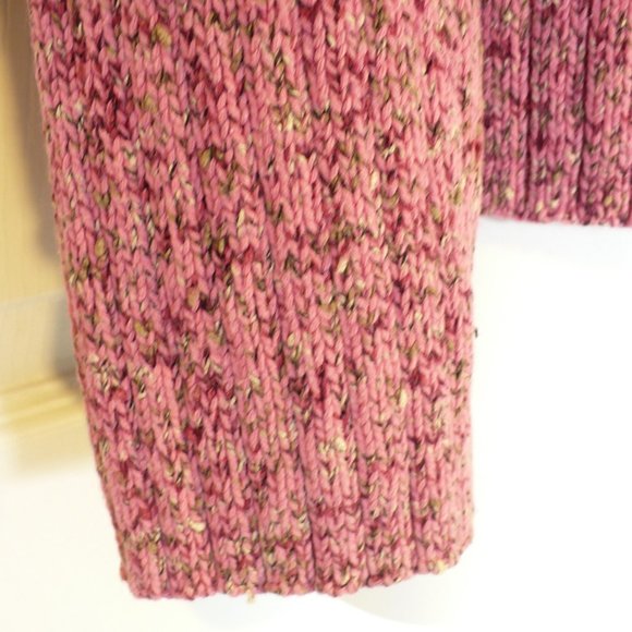 Liz Claiborne Petite Sweater Small Pink w/ Green - Picture 3 of 4